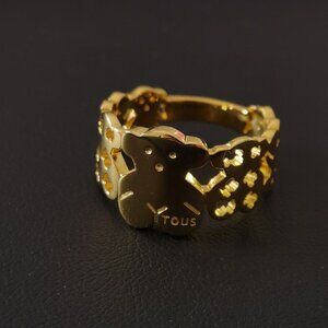 Tous Silver Vermeil Straight Hoop Ring